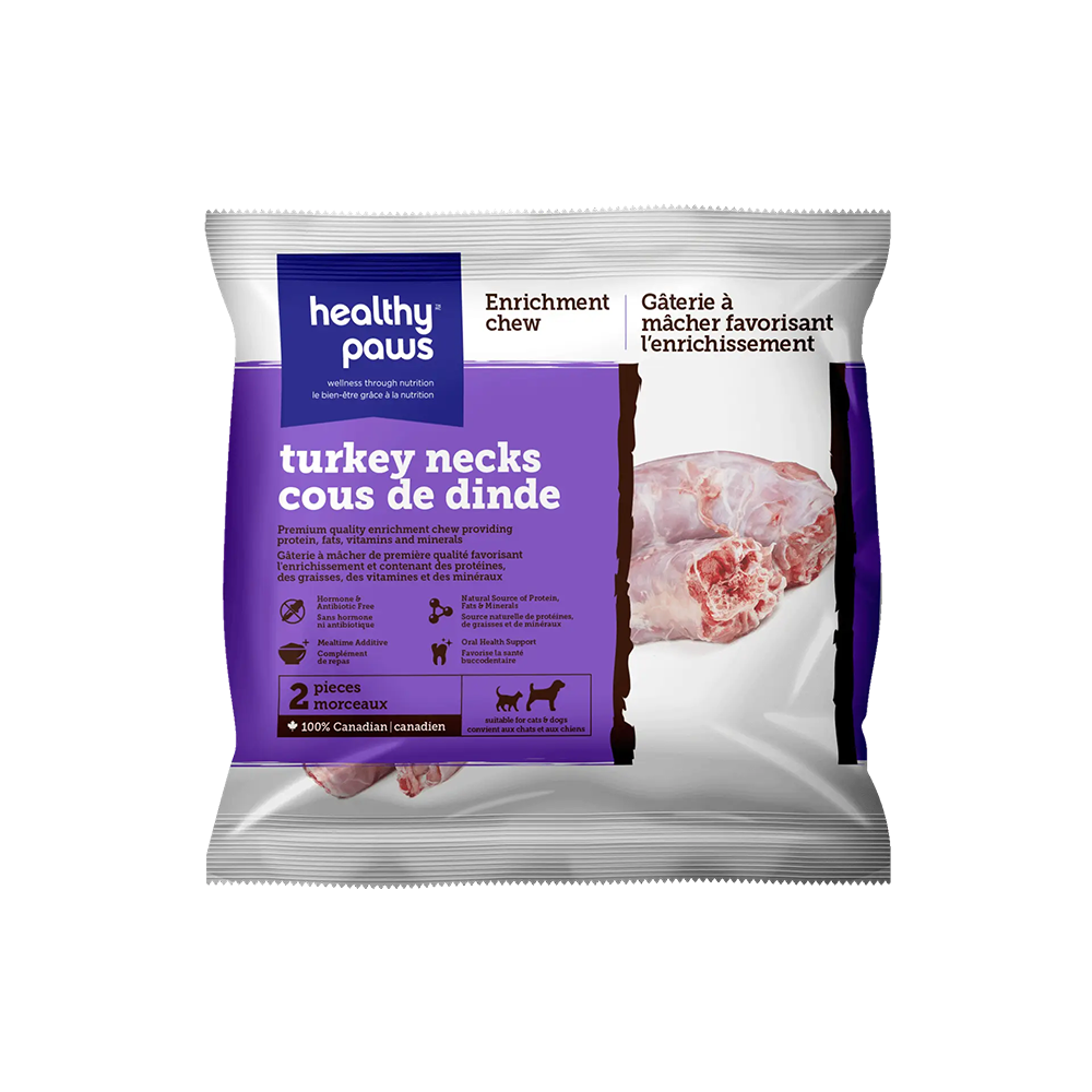 Healthy Paws - Cat & Dog - Frozen Raw Enrichment Turkey Necks