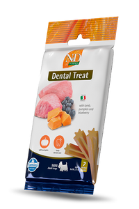 Farmina - Dog - N&D Pumpkin Grain Free Dental Treat Adult Small Breed Lamb & Blueberry 