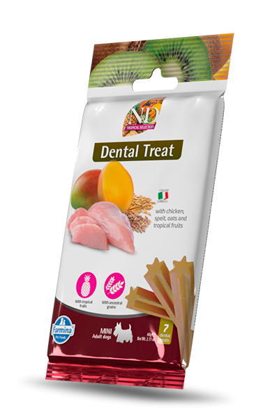 Farmina - Dog - N&D Tropical Low Grain Dental Treat Adult Small Breed Chicken, Spelt, Oats & Tropical Fruit