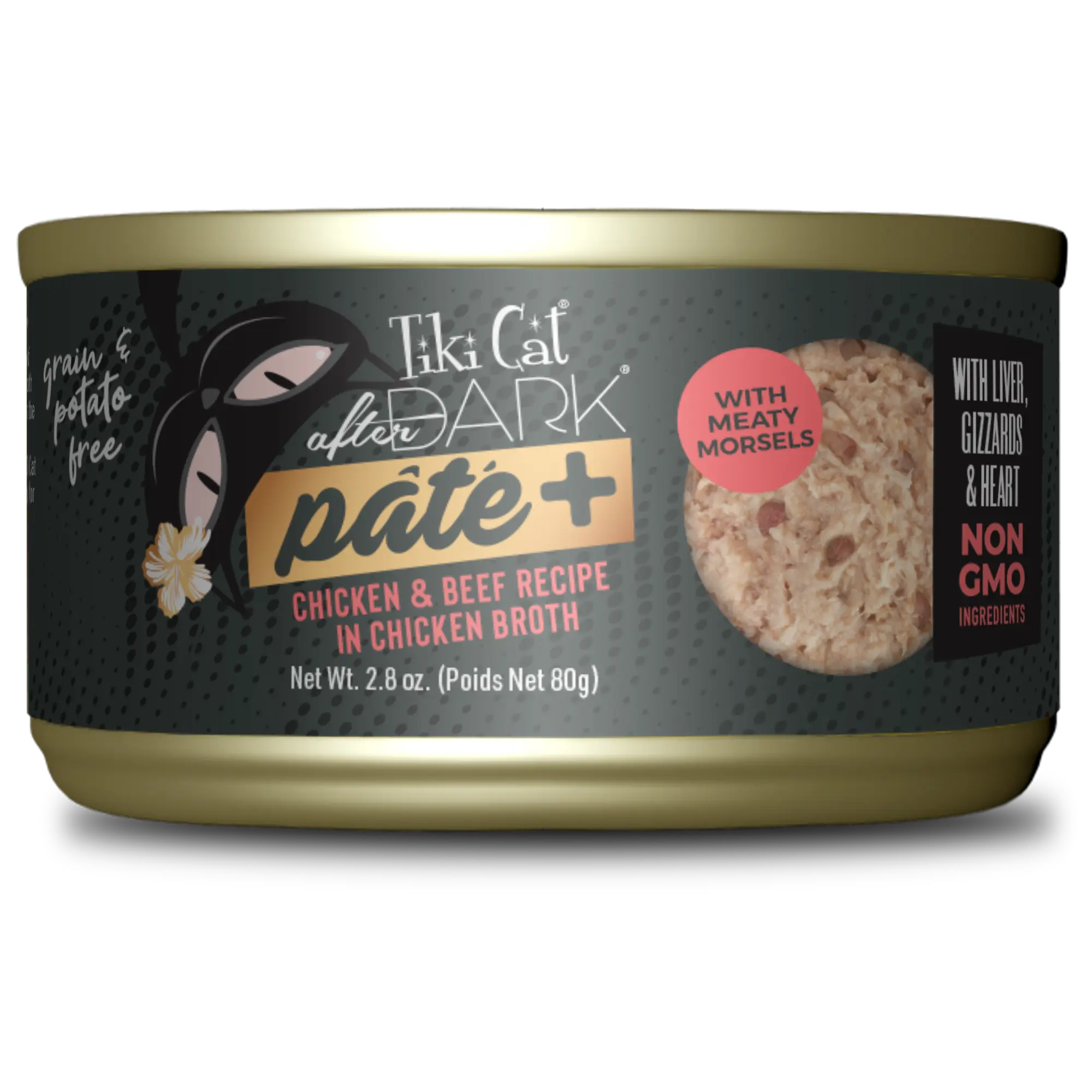 Tiki Cat - After Dark Pate Chicken Beef in Broth