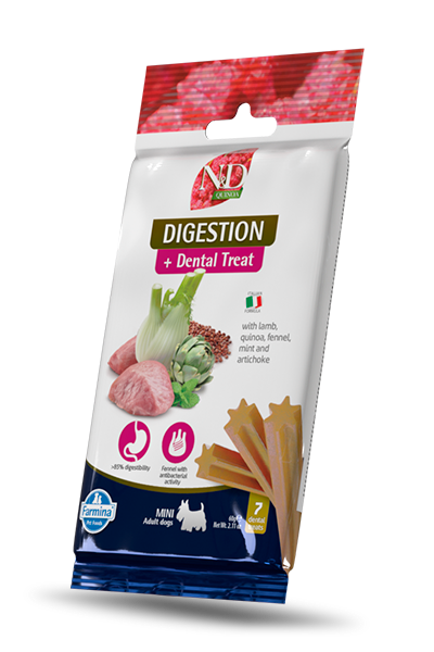 Farmina - Dog - N&D Quinoa Digestion Dental Treat Adult Small Breed Lamb