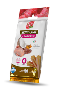 Farmina - Dog - N&D Quinoa Skin & Coat Dental Treat Adult Small Breed Quail, Coconut & Turmeric