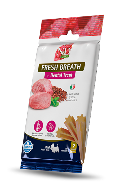 Farmina - Dog - N&D Quinoa Fresh Breath Dental Treat Adult Small Breed Lamb & Mint 
