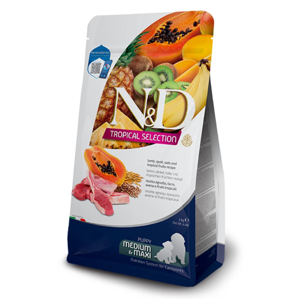 Farmina - Dog - N&D Tropical Selection Puppy Lamb & Tropical Fruits Recipe Med/Max