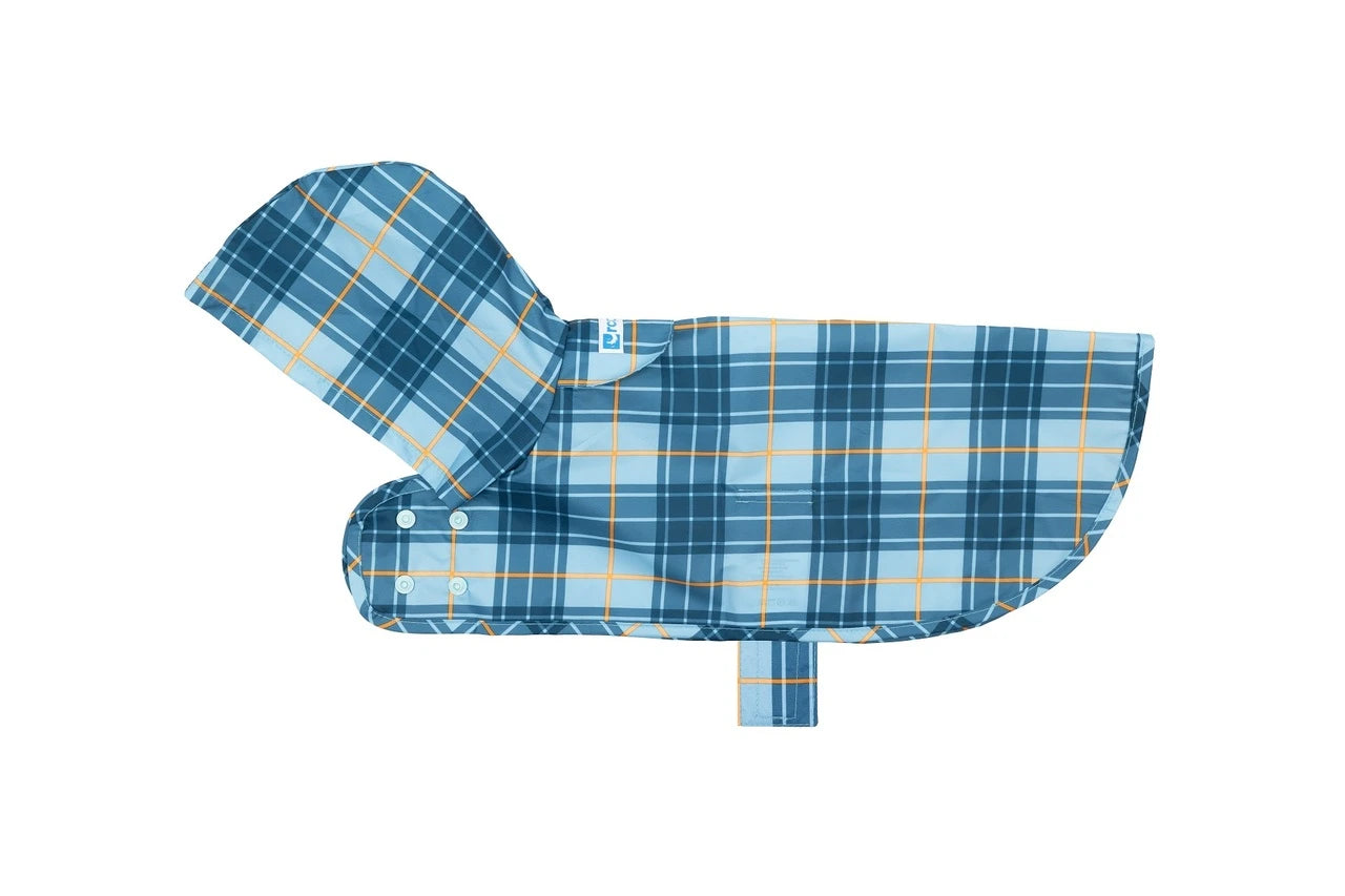 RC Pets - Dog - Packable Rain Poncho Blue Plaid