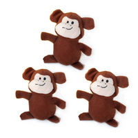 ZippyPaws - Dog - Miniz Monkeys 3pk