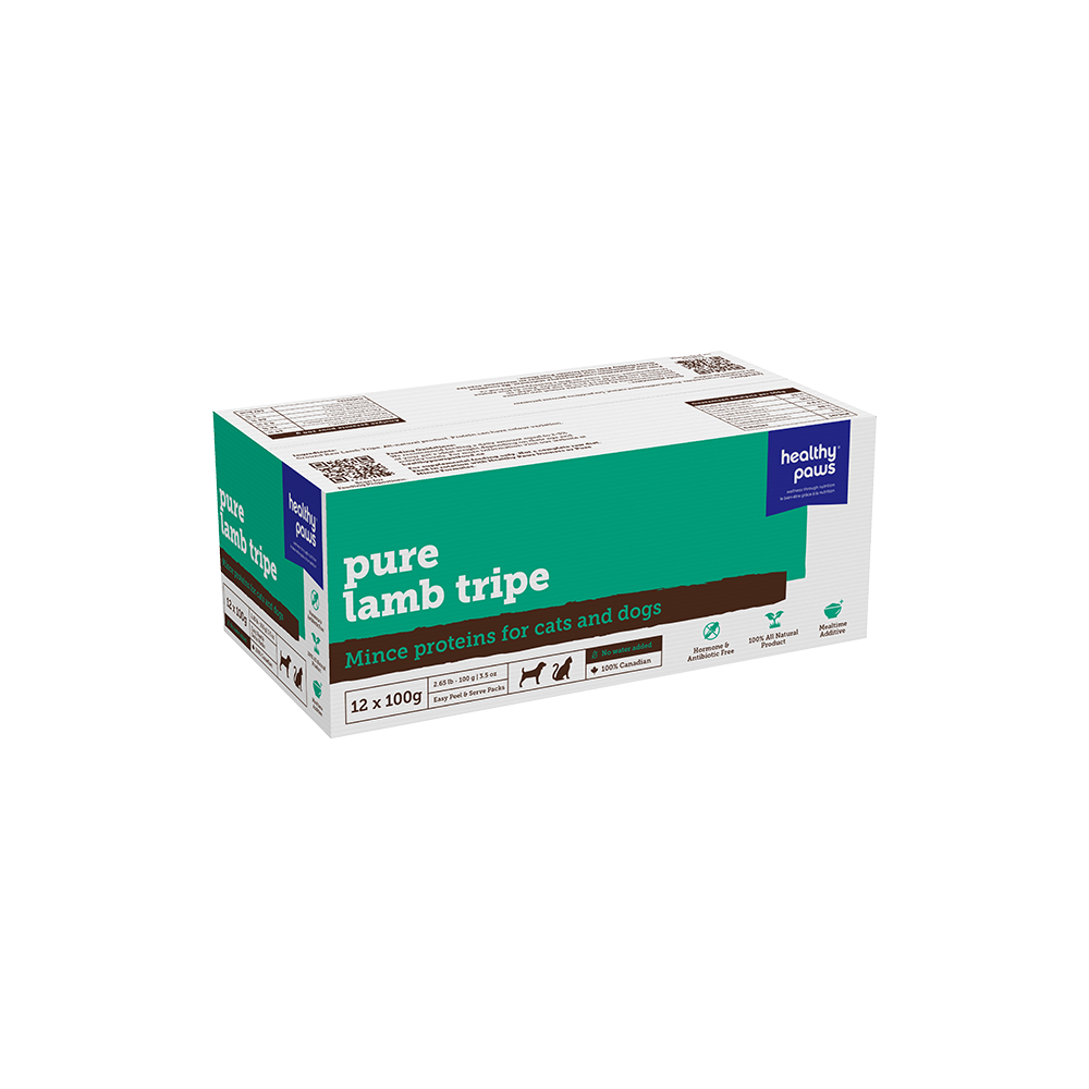 Healthy Paws - Cat & Dog - Frozen Raw Pure Minced Lamb Tripe