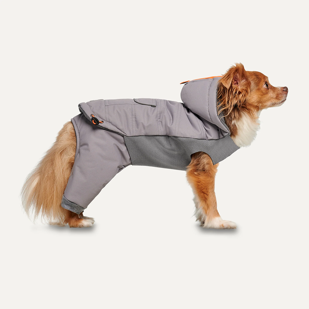 Goo-eez - Dog - Hooded Full Body Snowsuit Grey