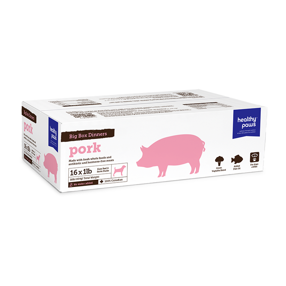Healthy Paws - Dog - Frozen Raw Big Box Dinner Pork
