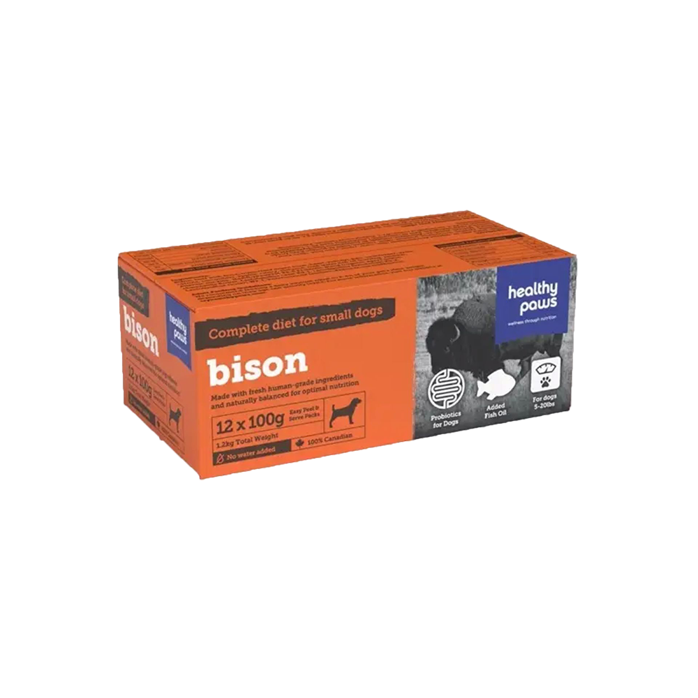 Healthy Paws - Dog - Frozen Raw Small Canine Complete Dinner Bison