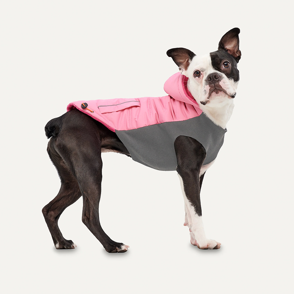 Goo-eez - Dog - Hooded Signature Winter Jacket Pink/Grey