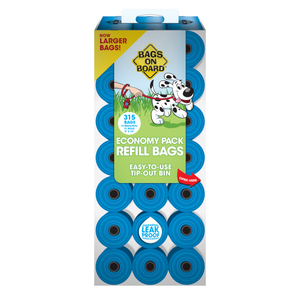 Bags on Board - Dog - Pantry Bag Refill 9x14in 315ct