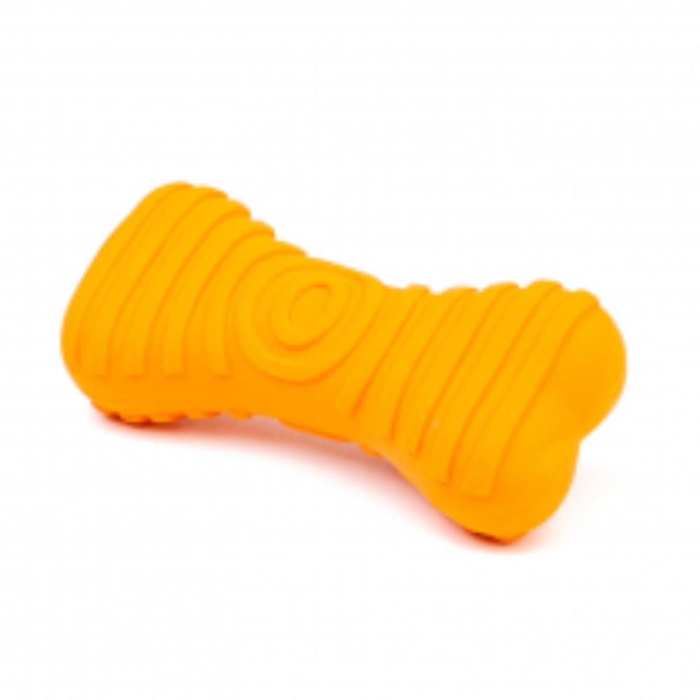 BüD'z - Dog - Latex Toy Bone Squeaker Orange