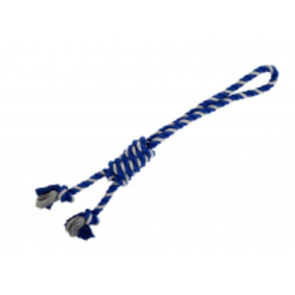 BüD'z - Dog - Rope Toy Double Loopnnoose Knot Gray & Blue
