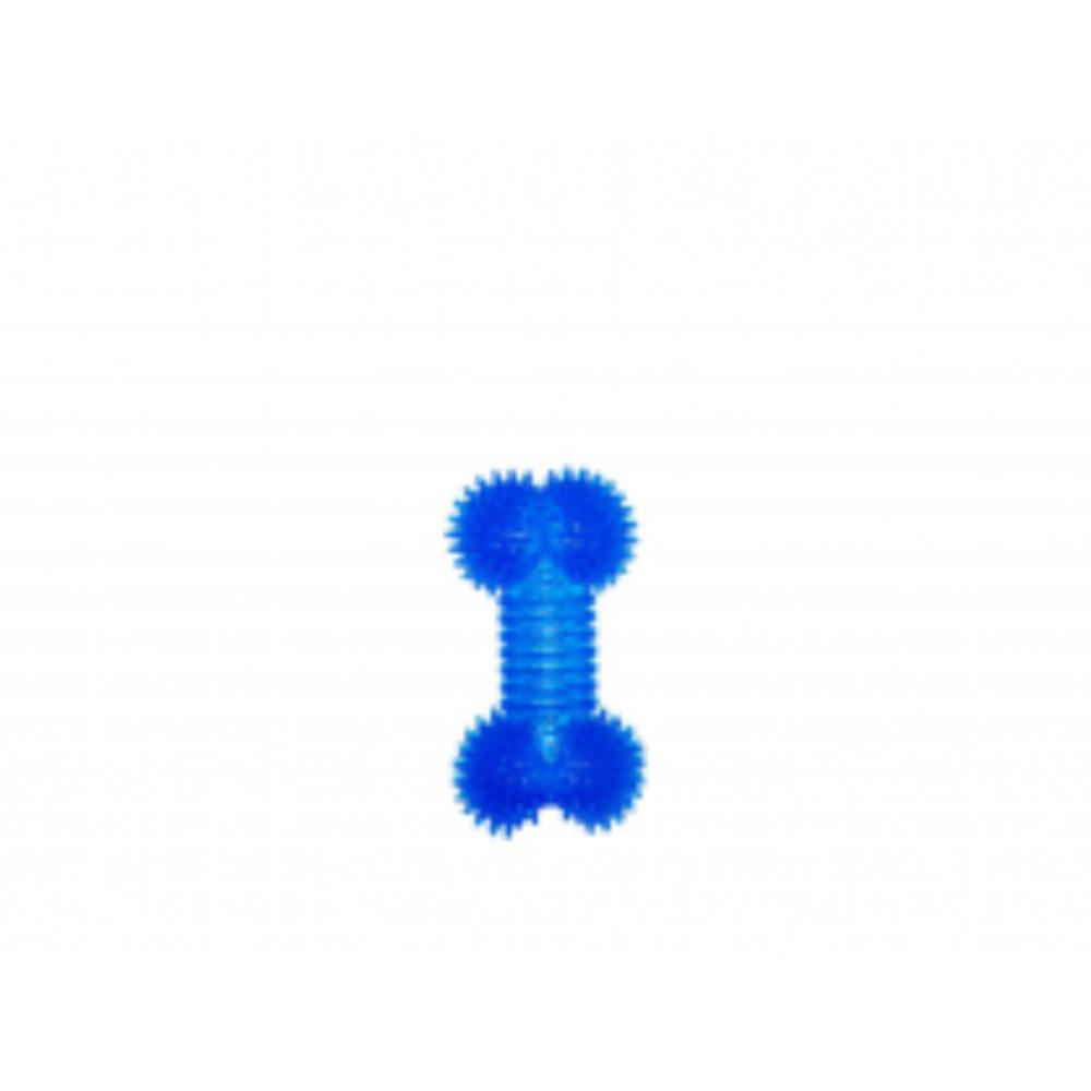 BüD'z - Dog - Rubber Toys Rubber Spiked Bone Blue
