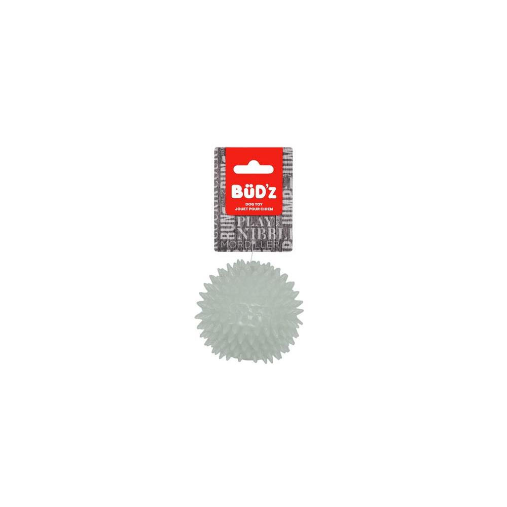 BüD'z - Dog - Rubber Toys Rubber Plain Spiked Ball Phosphorescent