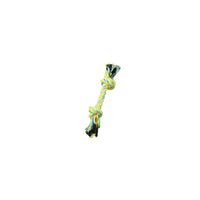 BüD'z - Dog - Rope Toy with 2 Knots Green & Yellow