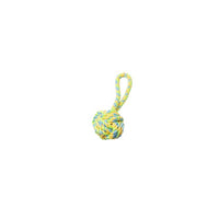 BüD'z - Dog - Rope Toy Monkey Fist with Loop Green & Yellow