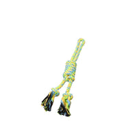 BüD'z - Dog - Rope Toy Doubleloop Noose Knot Green & Yellow