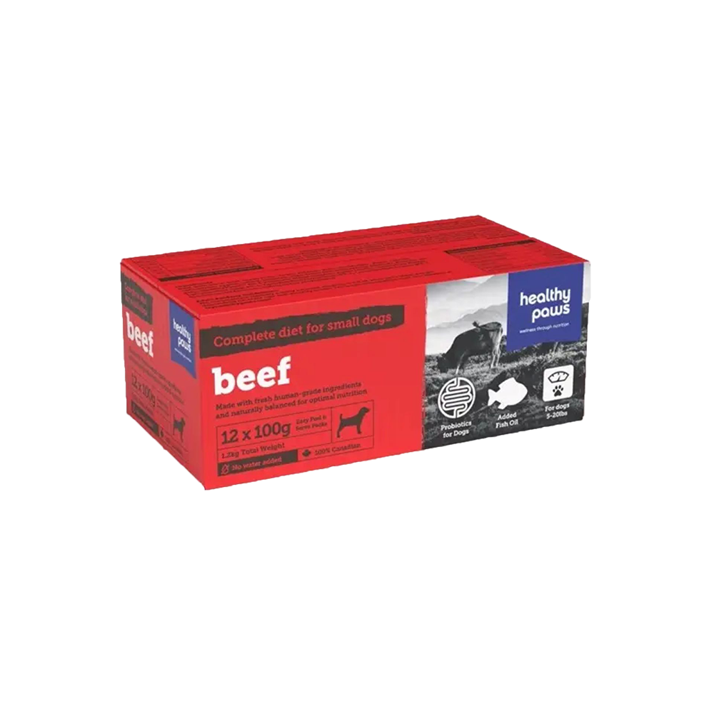 Healthy Paws - Dog - Frozen Raw Small Canine Complete Dinner Beef