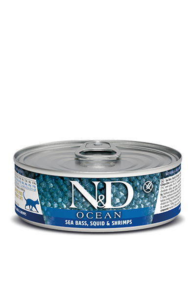 Farmina - Cat - N&D Ocean Adult Grain Free Sea Bass, Squid & Shrimp