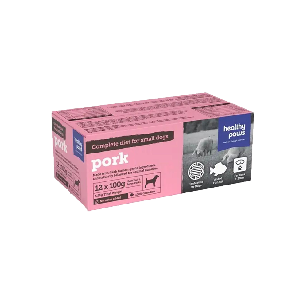 Healthy Paws - Dog - Frozen Raw Small Canine Complete Dinner Pork