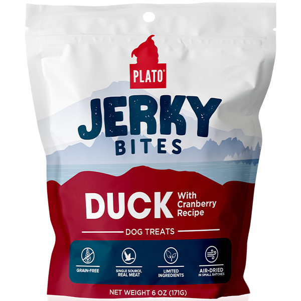 Plato - Dog - Jerky Bites Duck with Cranberry