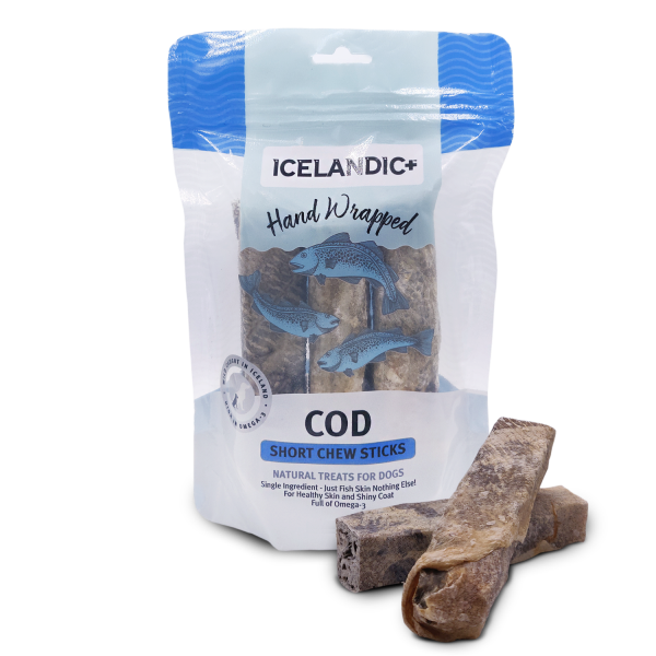Icelandic - Dog - Cod Skin Hand Wrapped Chew Stick