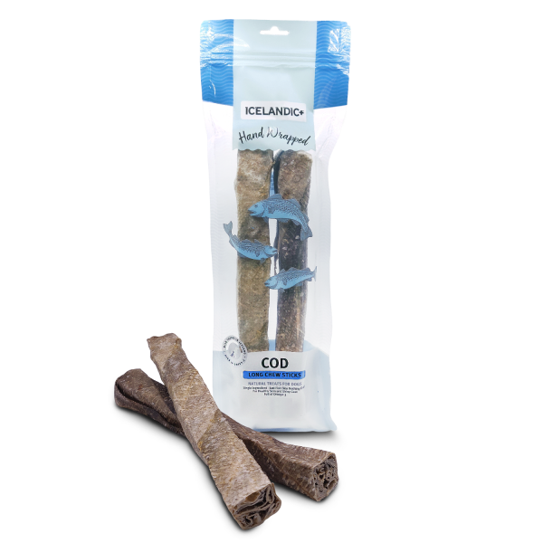 Icelandic - Dog - Cod Skin Hand Wrapped Chew Stick
