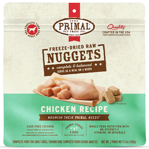 Primal - Dog - Freeze Dried Raw Nuggets Chicken Recipe