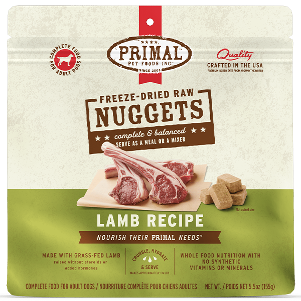 Primal - Dog - Freeze Dried Raw Nuggets Lamb Recipe