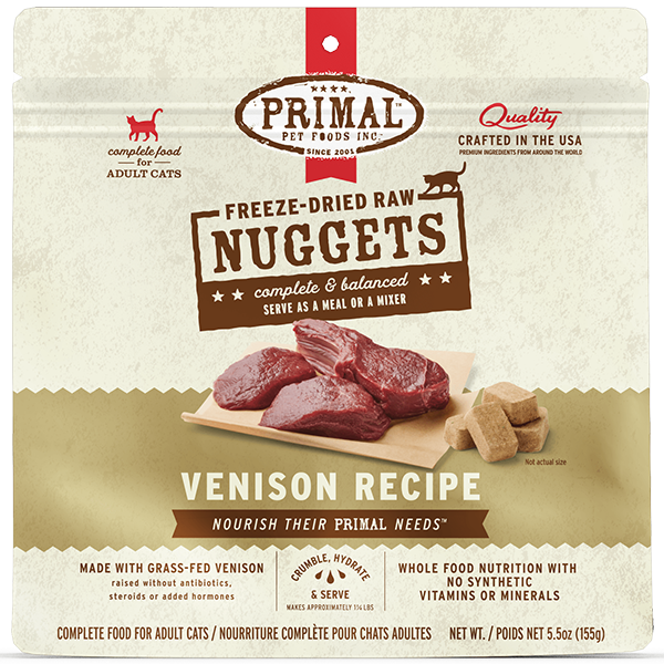 Primal - Cat - Freeze Dried Raw Nuggets Venison Recipe