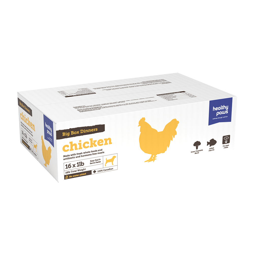 Healthy Paws - Dog - Frozen Raw Big Box Dinner Chicken