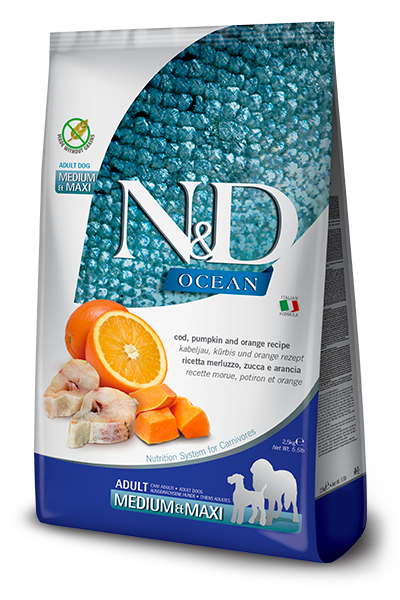 Farmina - Dog - N&D Ocean Adult Large Breed Cod, Pumpkin & Orange