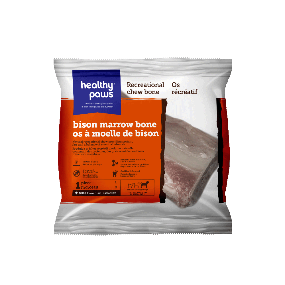 Healthy Paws - Dog - Frozen Raw Recreational Bison Marrow Bones