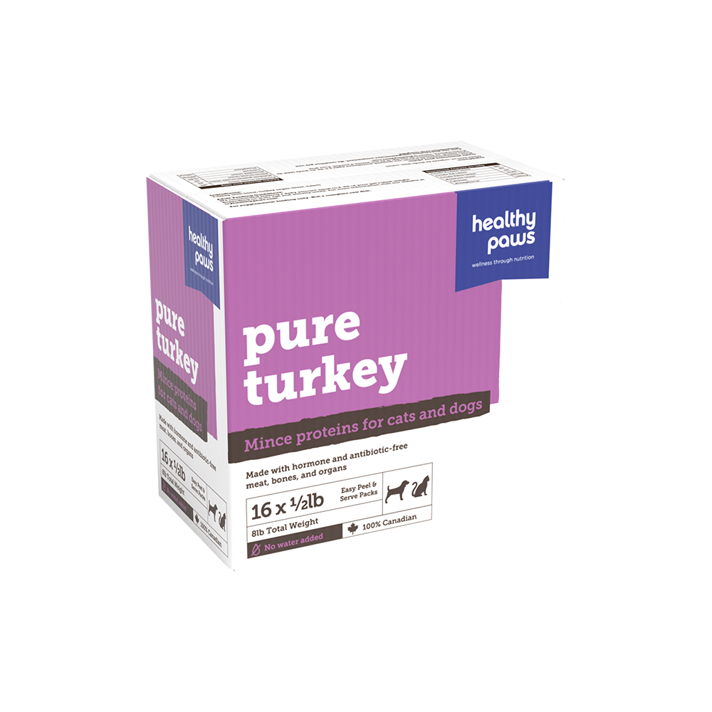 Healthy Paws - Cat & Dog - Frozen Raw Mince Patties Turkey & Organ