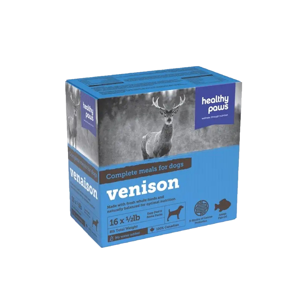 Healthy Paws - Dog - Frozen Raw Complete Dinner Venison