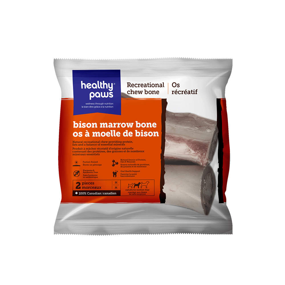 Healthy Paws - Dog - Frozen Raw Recreational Bison Marrow Bones