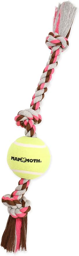 Mammoth - Dog - Knot Tug with Tennis Ball