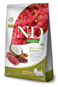 Farmina - Dog - N&D Quinoa Skin & Coat Adult Small Breed Grain Free Duck, Coconut & Tumeric Recipe