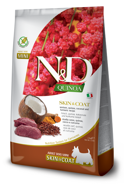 Farmina - Dog - N&D Quinoa Skin & Coat Adult Small Breed Grain Free Venison Recipe