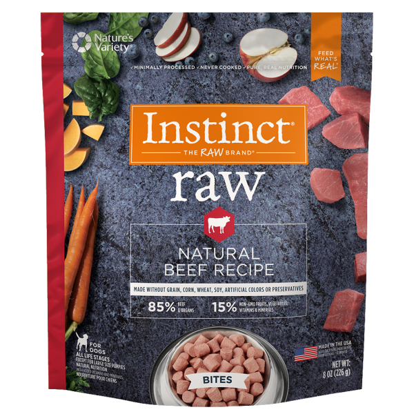 Instinct - Dog - Raw Natural Beef Bites 85/15