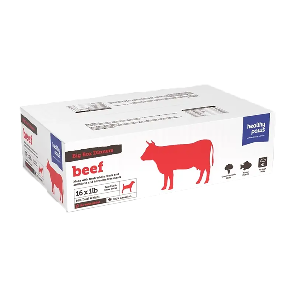 Healthy Paws - Dog - Frozen Raw Big Box Dinner Beef