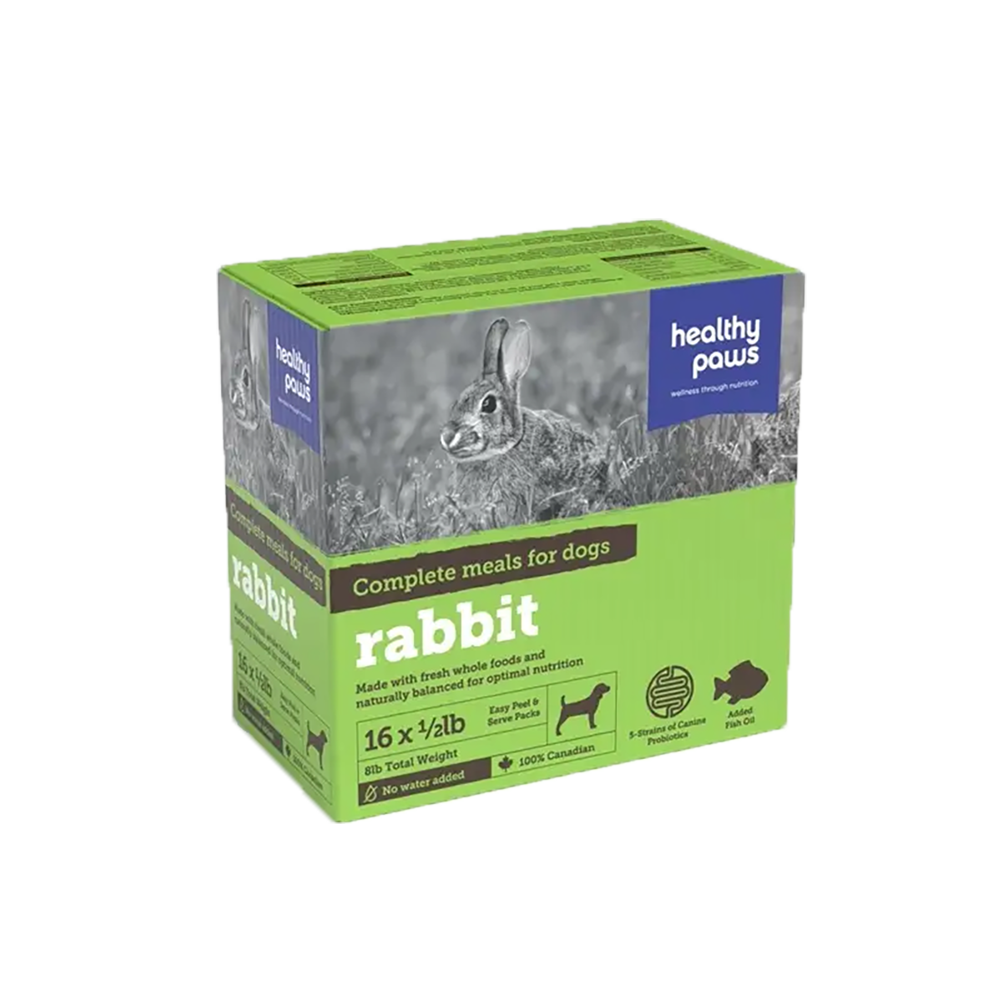 Healthy Paws - Dog - Frozen Raw Complete Dinner Rabbit
