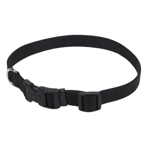 Tuff Buckle - Dog - Adjustable Nylon Collar Black