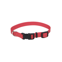 Tuff Buckle - Dog - Adjustable Nylon Collar Red
