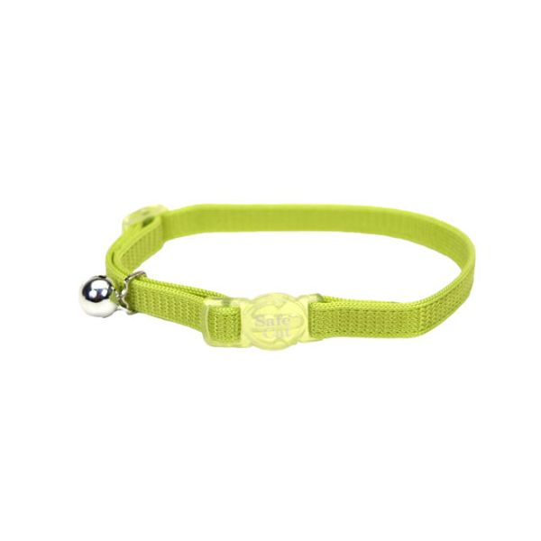 SafeCat - Cat - Adjustable Nylon Breakaway Collar Lime