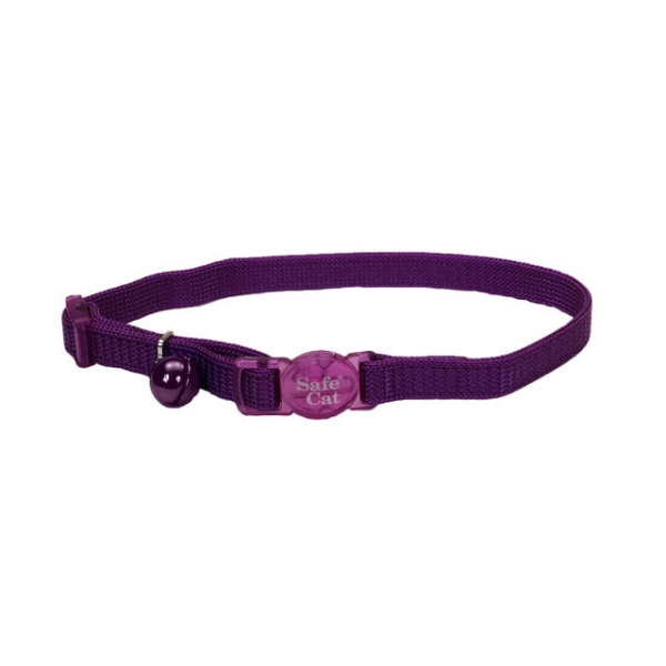 SafeCat - Cat - Adjustable Nylon Breakaway Collar Purple