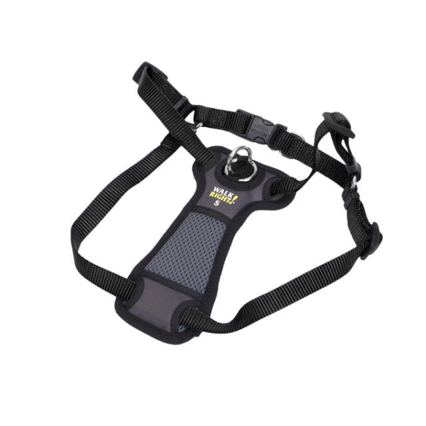 WalkRight - Dog - Front-Connect Padded Harness Black