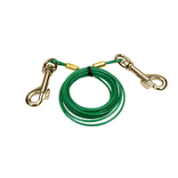 Titan - Dog - Puppy Tie Out Cable with Titan Brass Plate Snaps